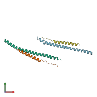 PDB entry 1svf coloured by chain, front view.