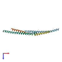 PDB entry 1svf coloured by chain, top view.