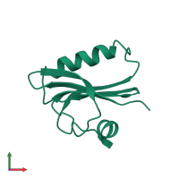 PDB entry 1svr coloured by chain, front view.