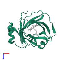 Nitrophorin-4 in PDB entry 1sxy, assembly 1, top view.