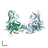 PDB entry 1syo coloured by chain, front view.