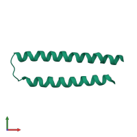 PDB entry 1szt coloured by chain, front view.