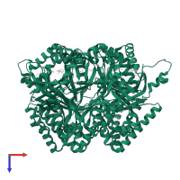 Coproheme decarboxylase in PDB entry 1t0t, assembly 1, top view.