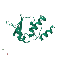 PDB entry 1t1d coloured by chain, front view.