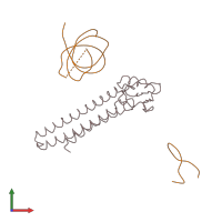 PDB entry 1t1m coloured by chain, front view.