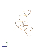 PDB entry 1t1o coloured by chain, side view.