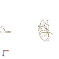 PDB entry 1t1o coloured by chain, top view.