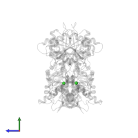 CHLORIDE ION in PDB entry 1t34, assembly 1, side view.