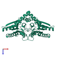 FMN-dependent NADH:quinone oxidoreductase in PDB entry 1t5b, assembly 1, top view.