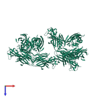 Leukocidin/Hemolysin toxin domain-containing protein in PDB entry 1t5r, assembly 1, top view.