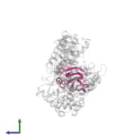 Thioredoxin 1 in PDB entry 1t8e, assembly 1, side view.