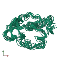 PDB entry 1tac coloured by chain, ensemble of 10 models, front view.