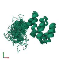 PDB entry 1te4 coloured by chain, ensemble of 40 models, front view.