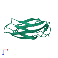 PDB entry 1ten coloured by chain, top view.