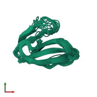 PDB entry 1tfs coloured by chain, ensemble of 20 models, front view.