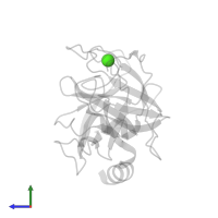 CALCIUM ION in PDB entry 1tgc, assembly 1, side view.