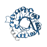 The deposited structure of PDB entry 1thf contains 1 copy of Pfam domain PF00977 (Histidine biosynthesis protein) in Imidazole glycerol phosphate synthase subunit HisF. Showing 1 copy in chain A [auth D].