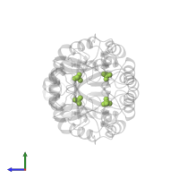 PHOSPHATE ION in PDB entry 1thf, assembly 1, side view.