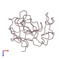 PDB entry 1thi coloured by chain, top view.