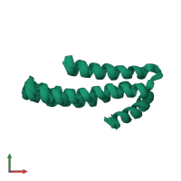 PDB entry 1tkn coloured by chain, ensemble of 20 models, front view.