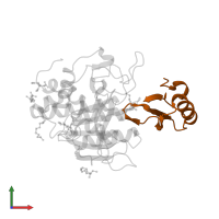 Chymotrypsin inhibitor 2 in PDB entry 1to1, assembly 1, front view.