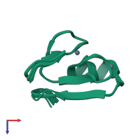PDB entry 1tot coloured by chain, ensemble of 20 models, top view.