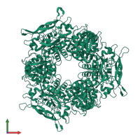 Putative quinone oxidoreductase YhfP in PDB entry 1tt7, assembly 1, front view.