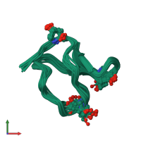 PDB entry 1ttl coloured by chain, ensemble of 20 models, front view.