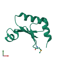 PDB entry 1ttz coloured by chain, front view.