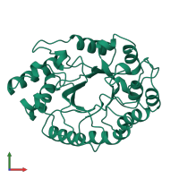 Endo-1,4-beta-xylanase in PDB entry 1tux, assembly 1, front view.