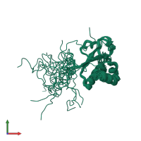 PDB entry 1tvm coloured by chain, ensemble of 20 models, front view.