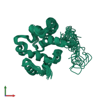 PDB entry 1two coloured by chain, ensemble of 20 models, front view.