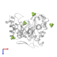 SULFATE ION in PDB entry 1twz, assembly 2, top view.