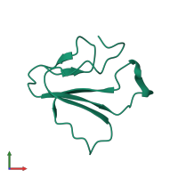 Long neurotoxin 2 in PDB entry 1txb, assembly 1, front view.