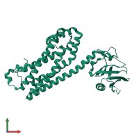 PDB entry 1txd coloured by chain, front view.
