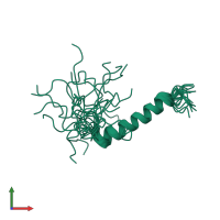 PDB entry 1tz5 coloured by chain, ensemble of 20 models, front view.