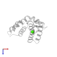 CALCIUM ION in PDB entry 1tzw, assembly 1, top view.