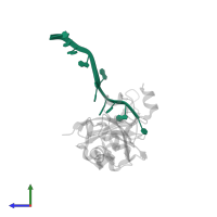 5'-D(*TP*AP*GP*GP*GP*TP*TP*AP*(OIP)*GP*G)-3' in PDB entry 1u1q, assembly 1, side view.