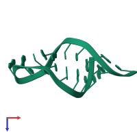 PDB entry 1u2a coloured by chain, top view.