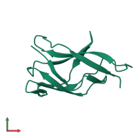 PDB entry 1u3y coloured by chain, front view.