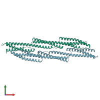 PDB entry 1u4q coloured by chain, front view.
