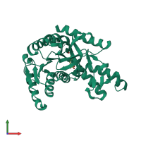 PDB entry 1u4s coloured by chain, front view.