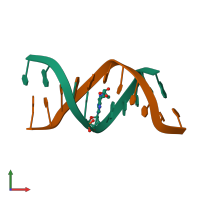PDB entry 1u6c coloured by chain, front view.