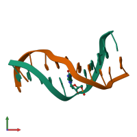 PDB entry 1u6n coloured by chain, front view.