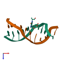 PDB entry 1u6n coloured by chain, top view.