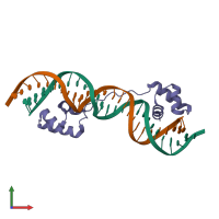PDB entry 1u78 coloured by chain, front view.