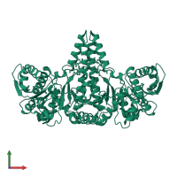 Phosphate acyltransferase in PDB entry 1u7n, assembly 1, front view.