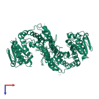 Phosphate acyltransferase in PDB entry 1u7n, assembly 1, top view.