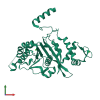 PDB entry 1u94 coloured by chain, front view.