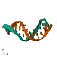 PDB entry 1uab coloured by chain, ensemble of 17 models, front view.